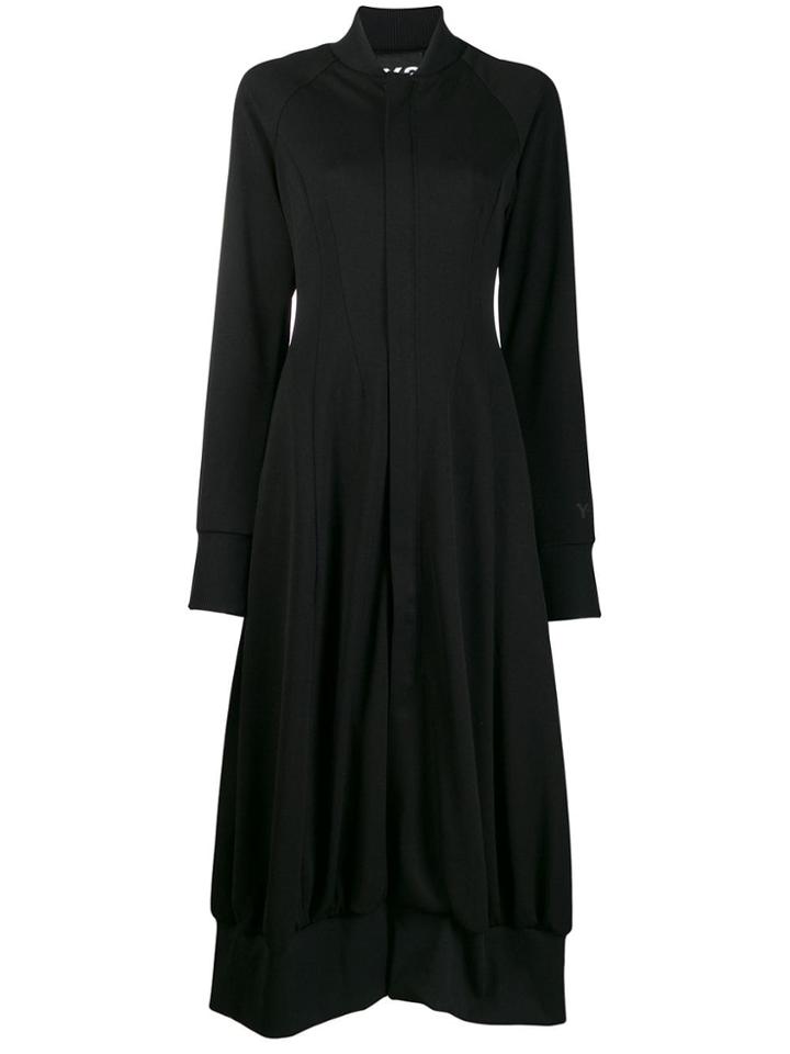 Y-3 Contrast Logo Flared Dress - Black