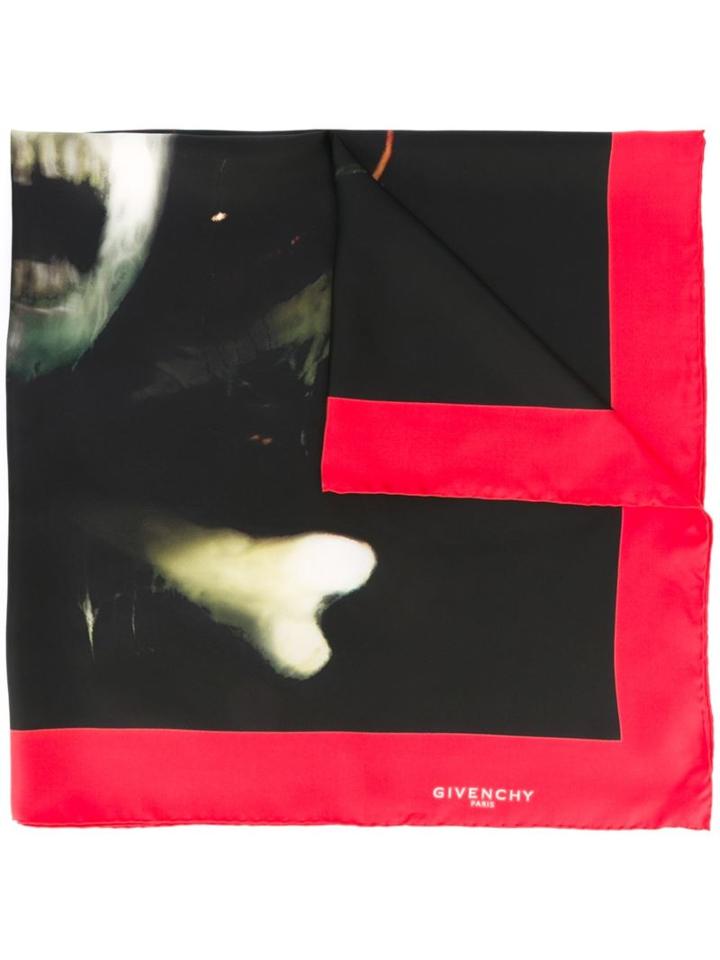Givenchy Skull And Crossbones Print Scarf, Men's, Black, Silk
