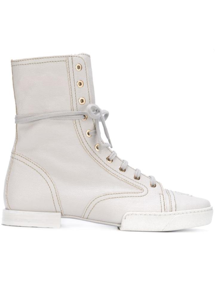 Chanel Vintage Lace-up Ankle Boots