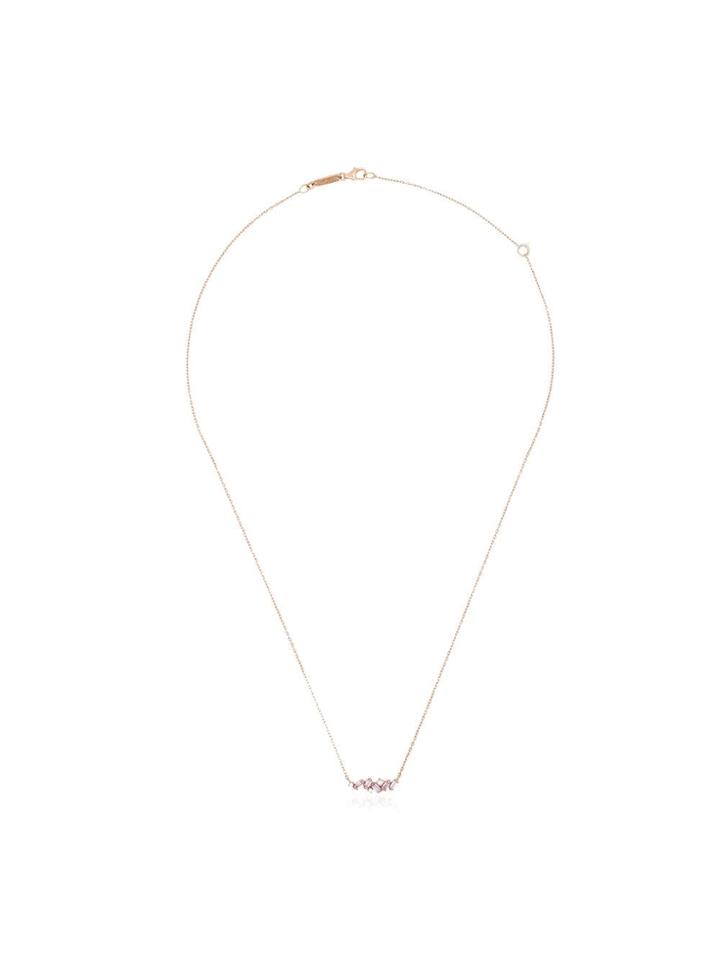 Suzanne Kalan 18k Rose Gold And Pink Sapphire Bar Necklace