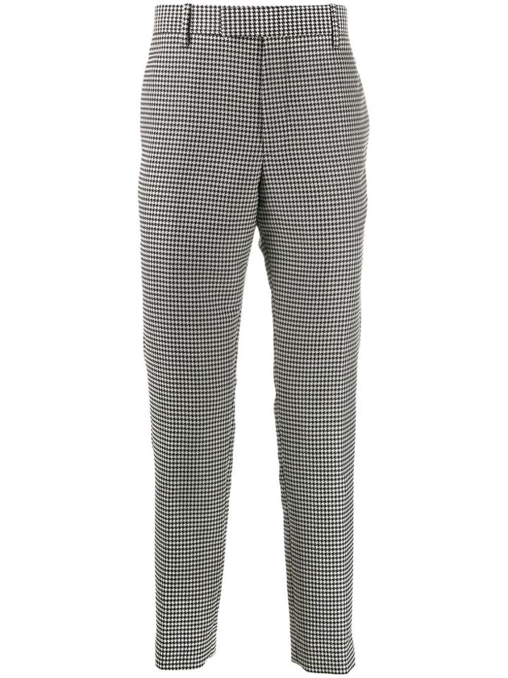 Paul Smith Cropped Houndstooth Print Trousers - Black