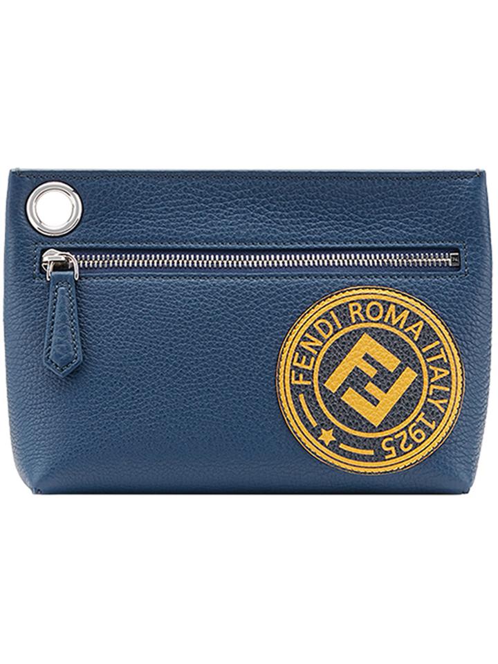 Fendi Logo Stamp Purse - Blue