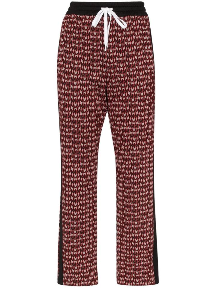 Miu Miu Logo-jacquard Track Trousers - Black