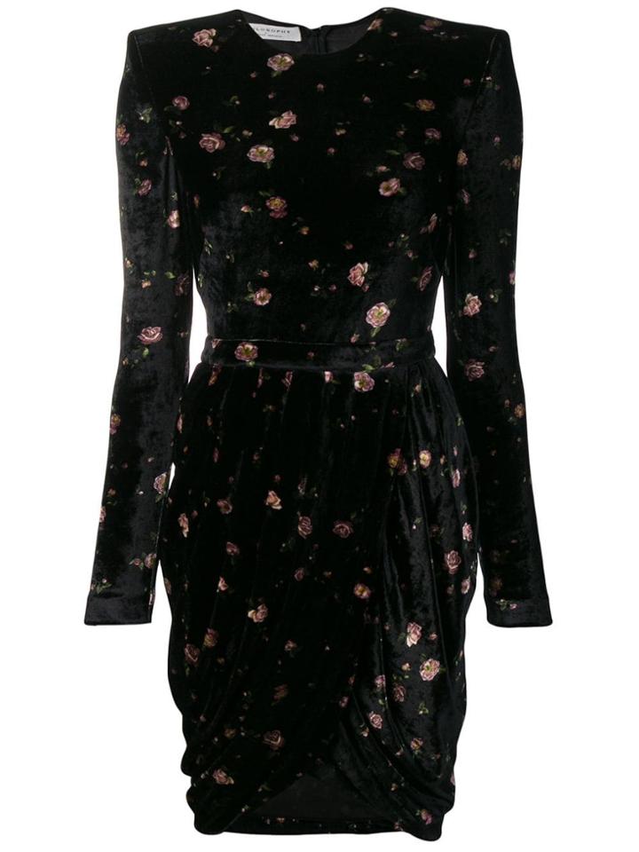 Philosophy Di Lorenzo Serafini Floral Print Dress - Black