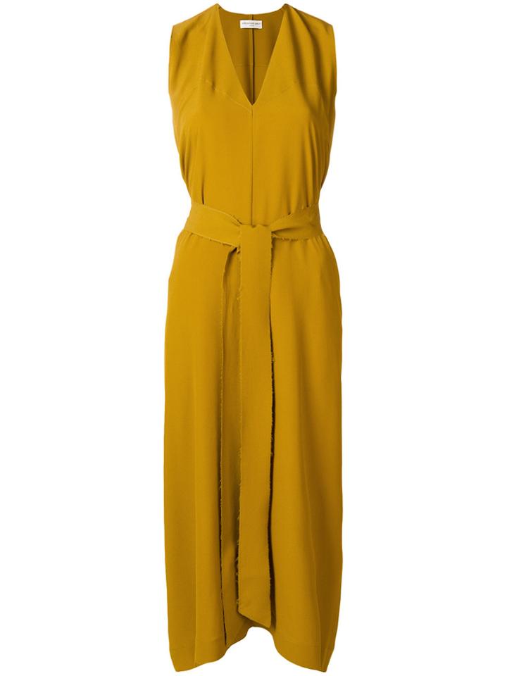 Veronique Leroy Tie Waist Asymmetric Dress - Green