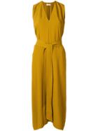 Veronique Leroy Tie Waist Asymmetric Dress - Green