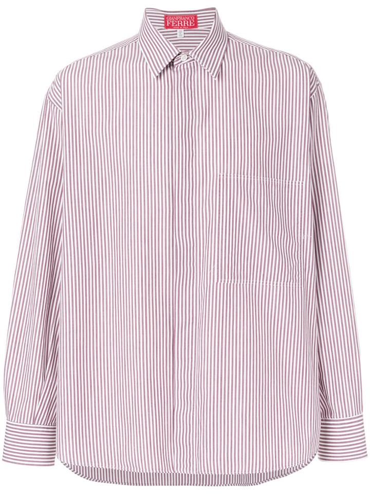 Gianfranco Ferre Vintage Striped Shirt - White