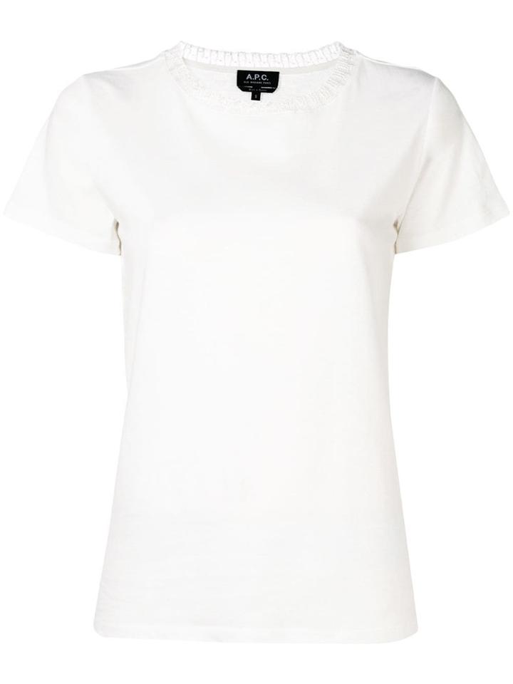 A.p.c. Knitted Collar T-shirt - White