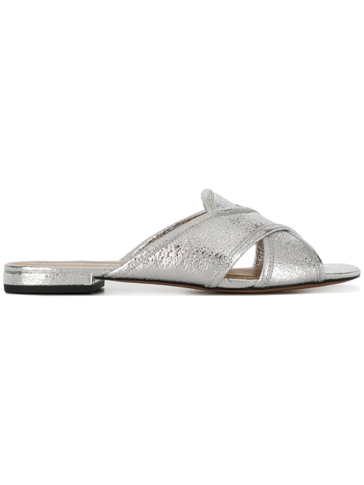 Marc Jacobs Aurora Flat Slides - Metallic