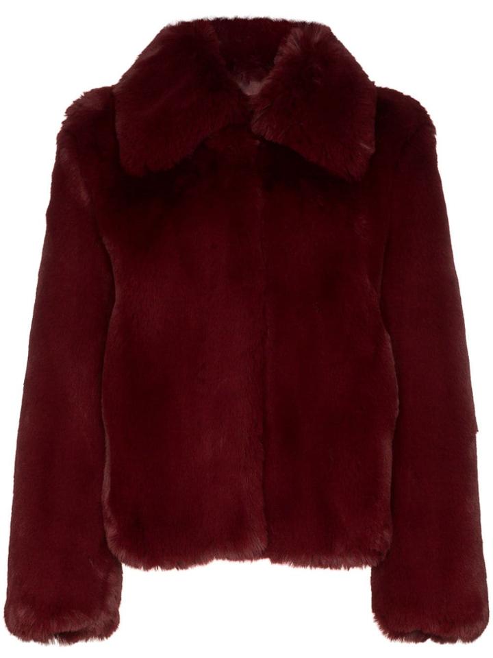 Sies Marjan Shearling Short Coat - Red