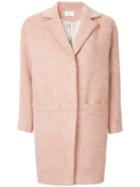 I Am Studio Belted Mid-length Coat - Pink & Purple