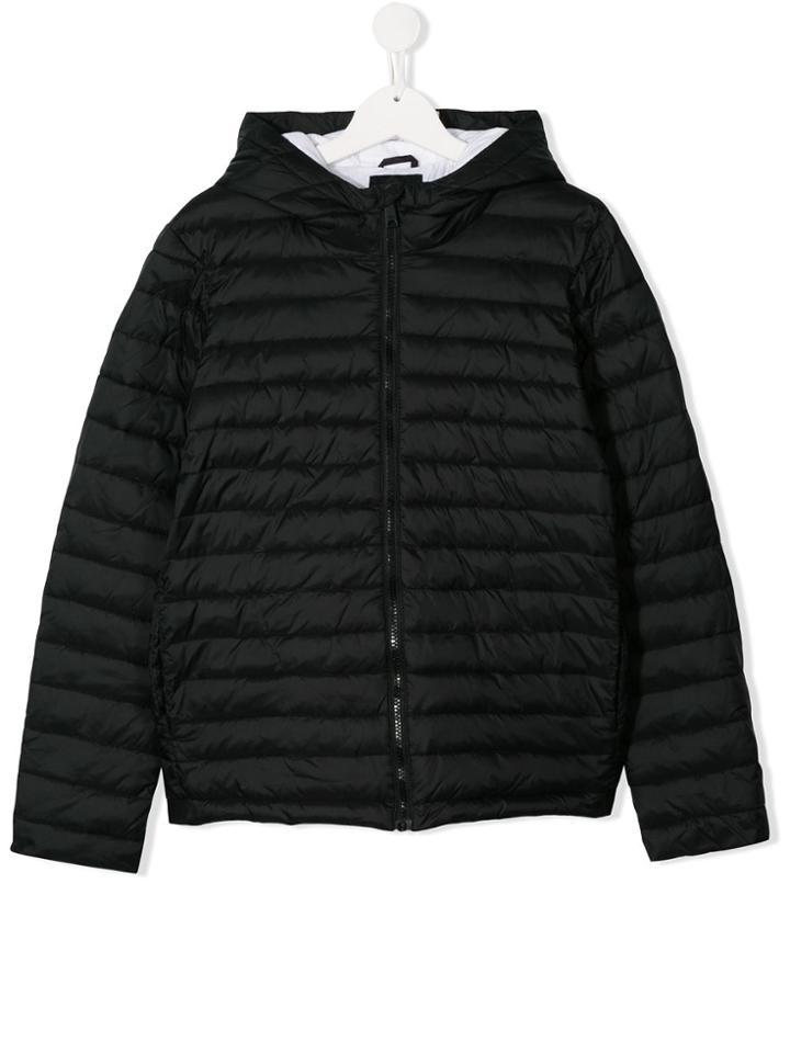 Emporio Armani Kids Hooded Padded Jacket - Black