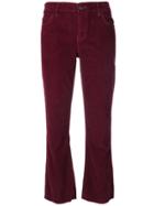 Current/elliott Cropped Corduroy Trousers - Red