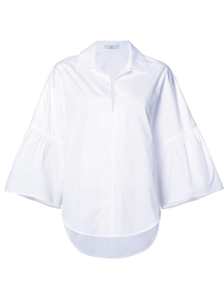 Tome Flared Shirt - White