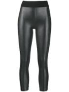 No Ka' Oi Cropped Metallized Leggings - Black