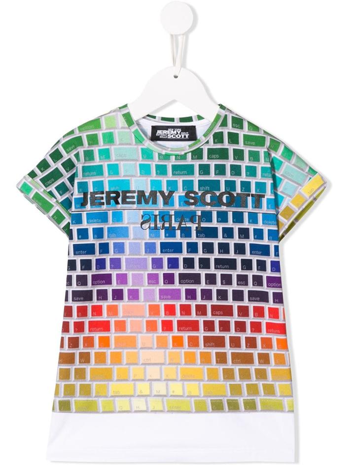 Jeremy Scott Junior Teen Keyboard Print T-shirt - White
