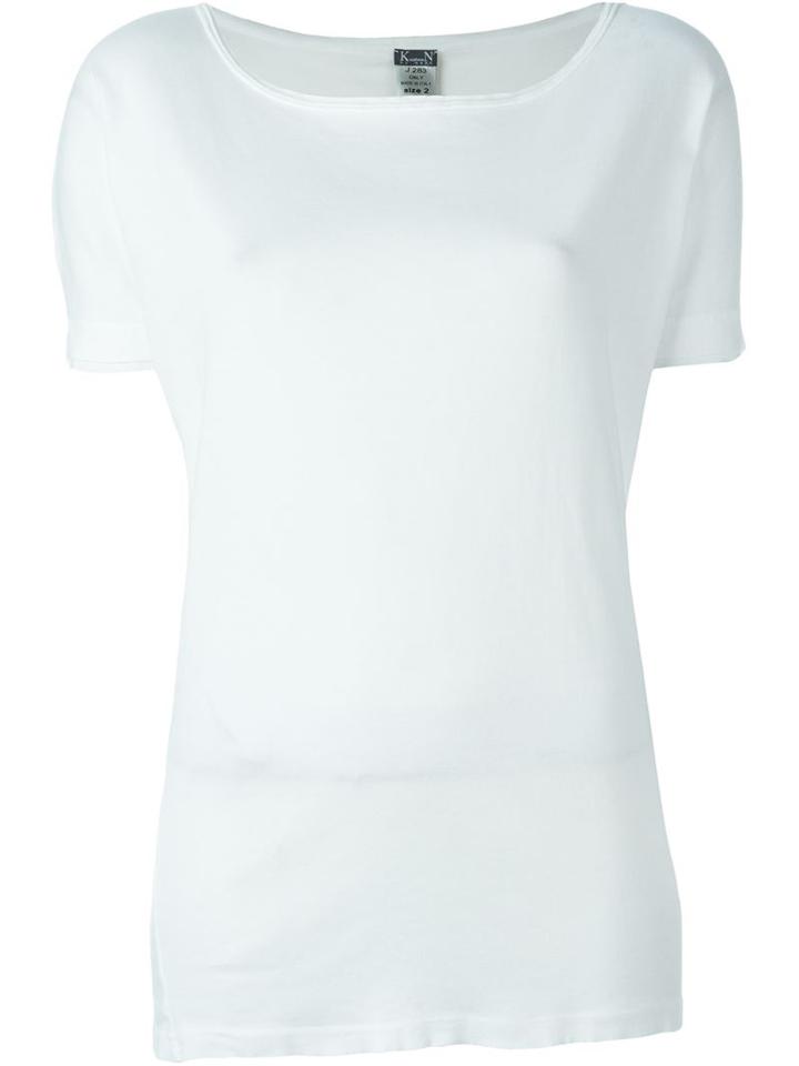 Kristensen Du Nord Boat Neck Relaxed Fit T-shirt, Women's, Size: 2, White, Cotton