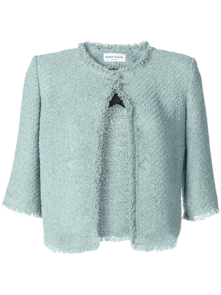 Sonia Rykiel Short-sleeve Fitted Jacket - Blue