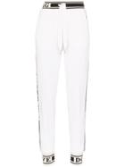 Dolce & Gabbana Logo Detail Cotton Track Pants - White