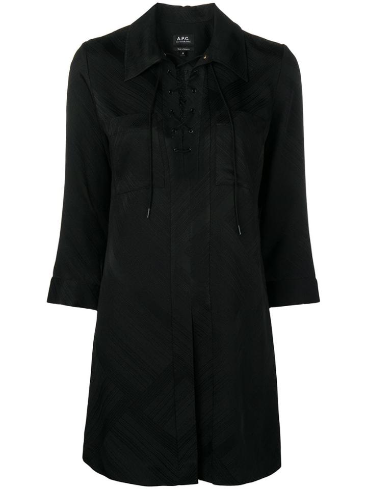 A.p.c. Short Shirt Dress - Black