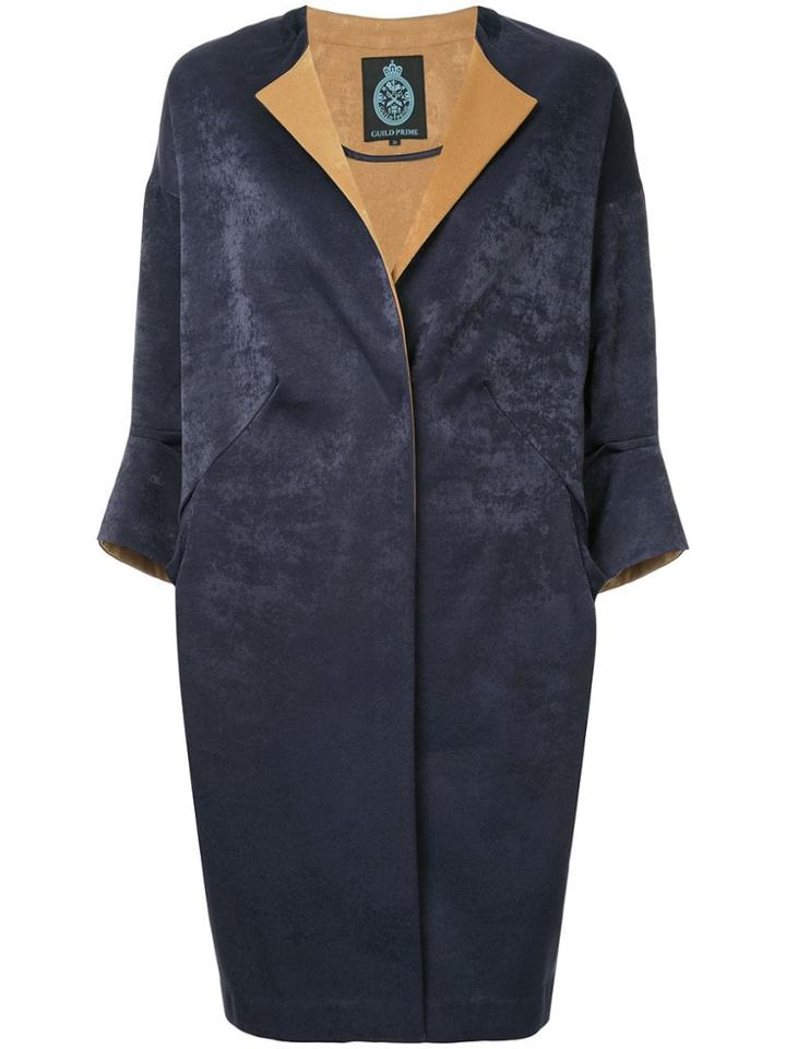 Guild Prime Panelled Coat - Blue