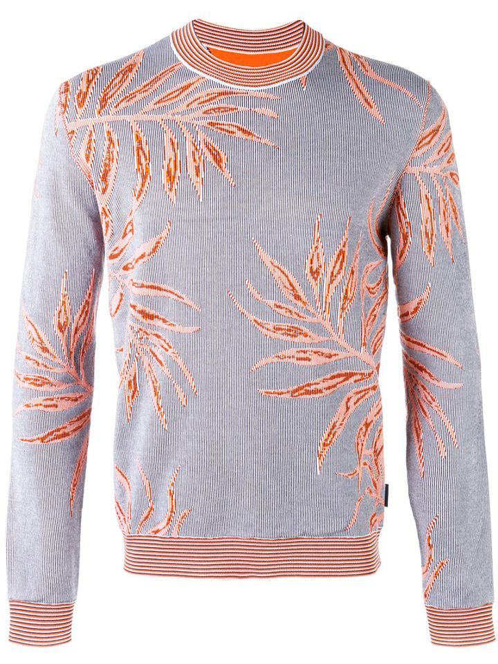 Ballantyne - Leaf Intarsia Jumper - Men - Cotton/viscose - 50, Black, Cotton/viscose