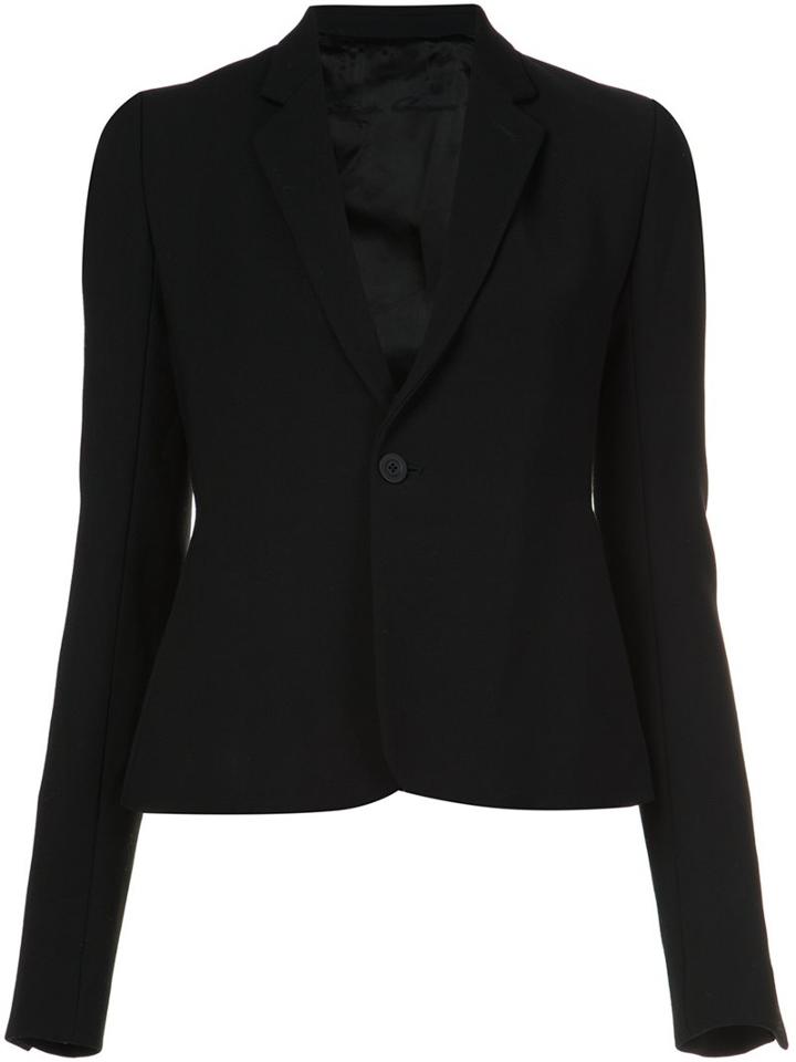 Rick Owens One Button Blazer, Women's, Size: 42, Black, Cupro/wool