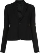 Rick Owens One Button Blazer, Women's, Size: 42, Black, Cupro/wool