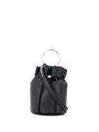 Mm6 Maison Margiela Logo Bucket Bag - Black