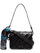 Off-white Black Binder Clip Scarf Detail Leather Cross Body Bag