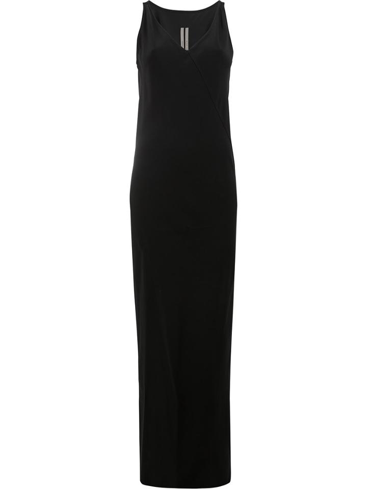 Rick Owens V-neck Long Length Dress - Black
