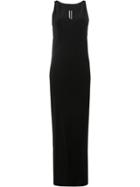 Rick Owens V-neck Long Length Dress - Black