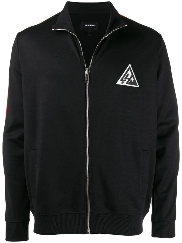 Les Hommes Logo Patch Sports Jacket - Black