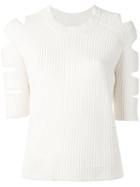 Zoe Jordan 'nobel' Cold Shoulder Sweater, Women's, Size: Xs, White, Cashmere/wool