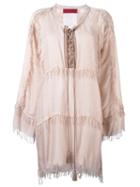 Di Liborio Frayed Dress, Women's, Size: 40, Nude/neutrals, Modal