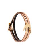 Mcq Alexander Mcqueen 'swallow' Triple Wrap Bracelet, Women's, Metallic