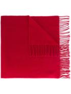 Wood Wood 'kardin' Fringed Scarf, Men's, Red, Wool