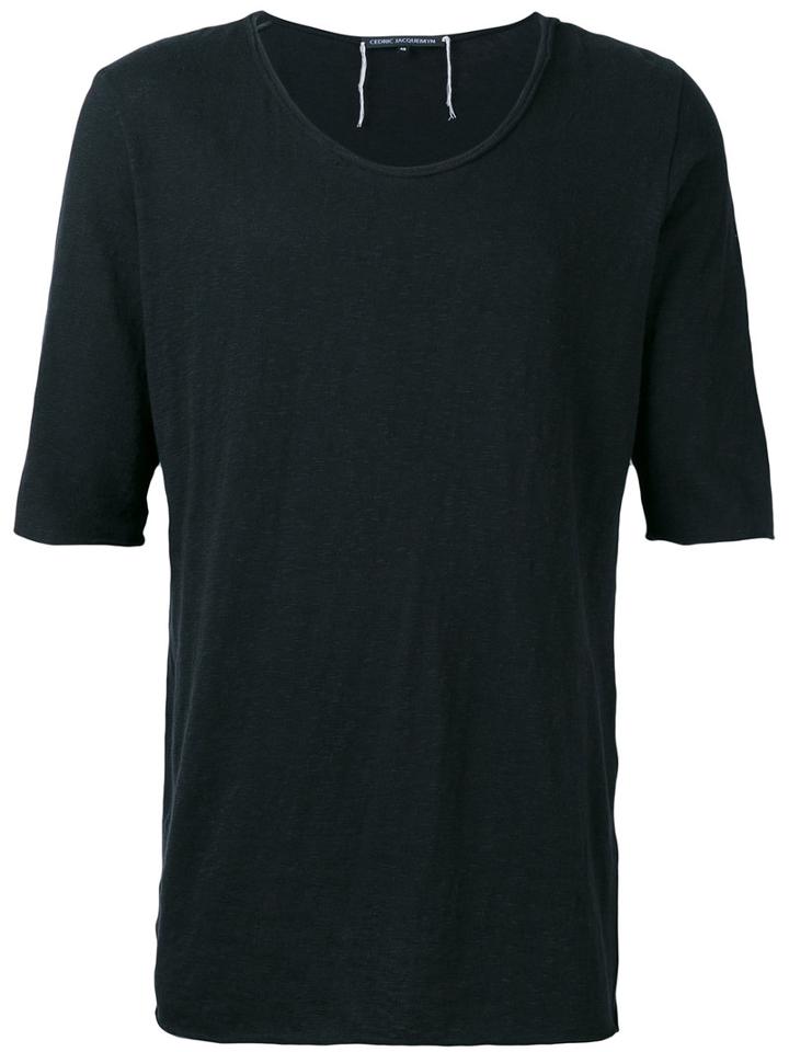 Cedric Jacquemyn - Raw Edge T-shirt - Men - Cotton - 46, Black, Cotton