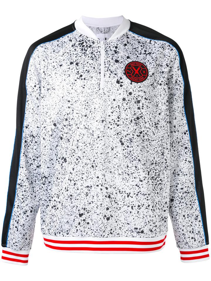Puma - Splatter Print Sweatshirt - Men - Polyester - S, White, Polyester