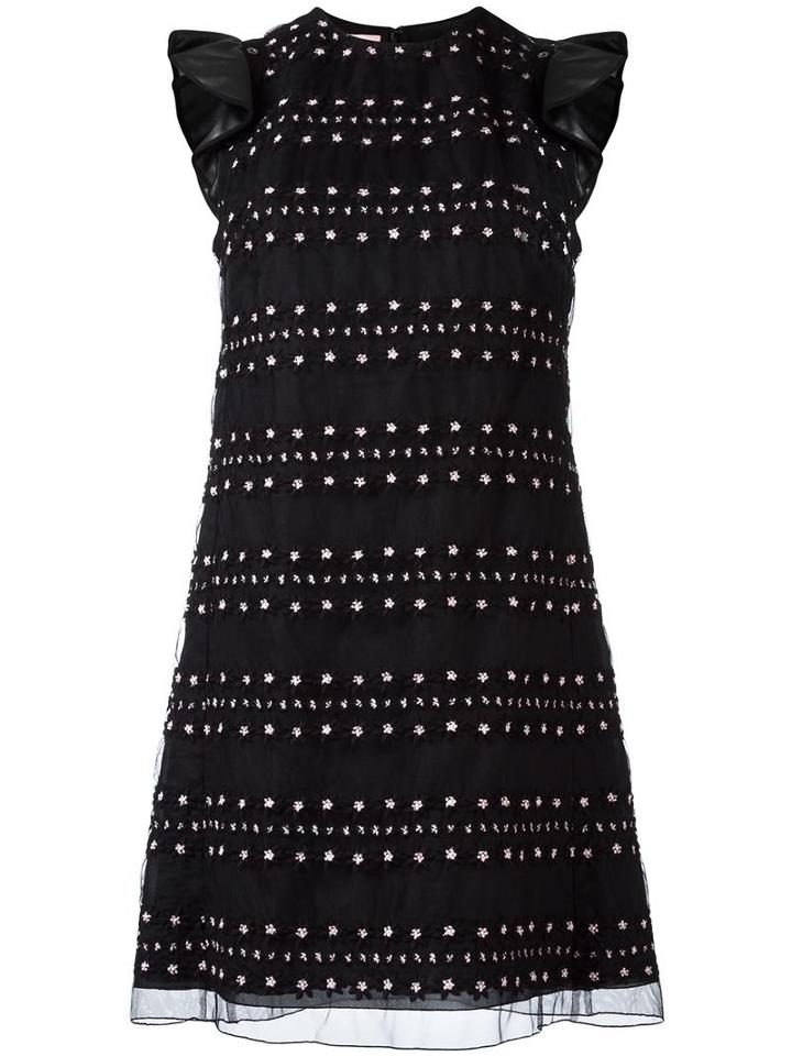 Giamba Embroidered Details Dress, Women's, Size: 44, Black, Polyester/polyamide