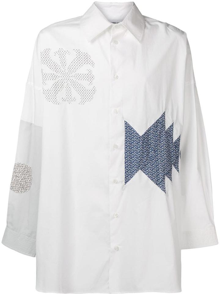 Ambush Patch Details Oversized Shirt - White