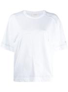 Sportmax Contrast Stitch T-shirt - White