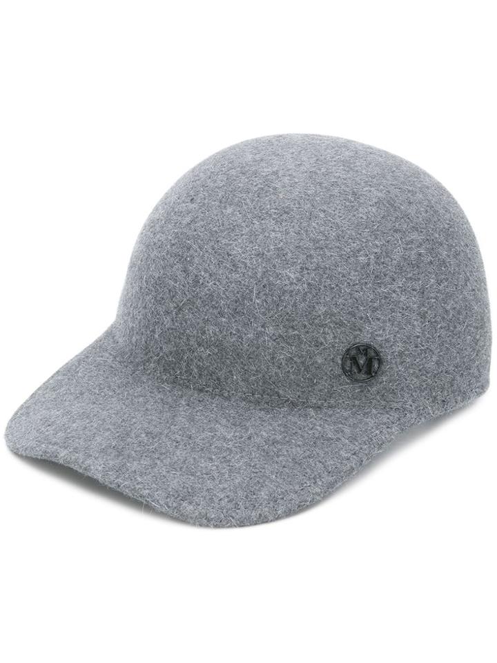 Maison Michel Logo Plaque Baseball Cap - Grey