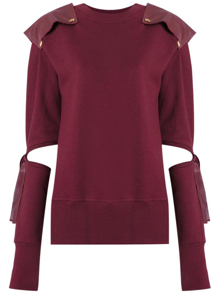 Andrea Bogosian Cut Out Details Sweatshirt, Women's, Size: Medium, Red, Cotton/polyester