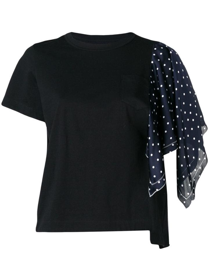 Sacai Bandana Polka Dot T-shirt - Black