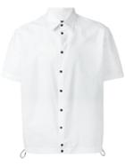 Dsquared2 Drawstring Hem Boxy Shirt, Men's, Size: 48, White, Cotton/polyurethane