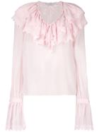 Philosophy Di Lorenzo Serafini Ruffle Flounce Blouse - Pink & Purple