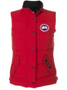 Canada Goose Logo Patch Padded Gilet - Red