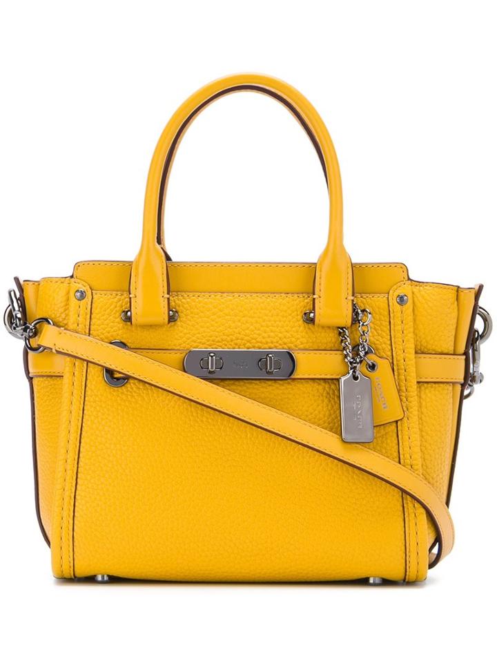 Coach 'swagger 21' Tote, Women's, Yellow/orange