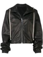 Rick Owens Hooded Oversized Jacket - Black